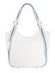 Летняя кожаная сумка Eleganzza, цвет: белый+синий 00112843 2010 г инфо 5124r.